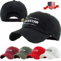 Rockstar Embroidery Dad Hat Cotton Adjustable Baseball Cap Unconstructed  eb-47833237